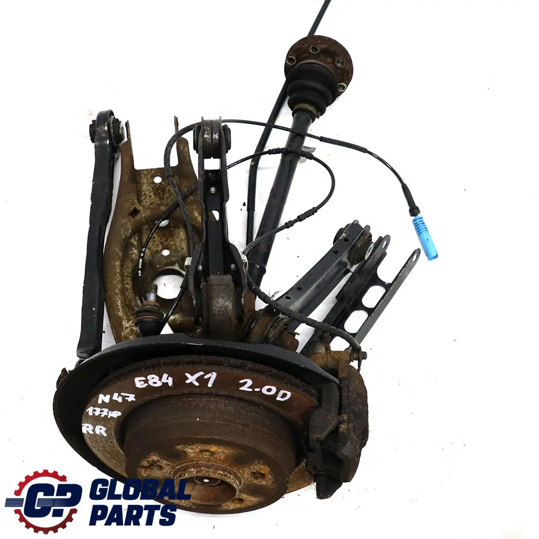 BMW E84 Diesel Trasero Derecho O / S Suspension Pierna Eje Disco De Freno