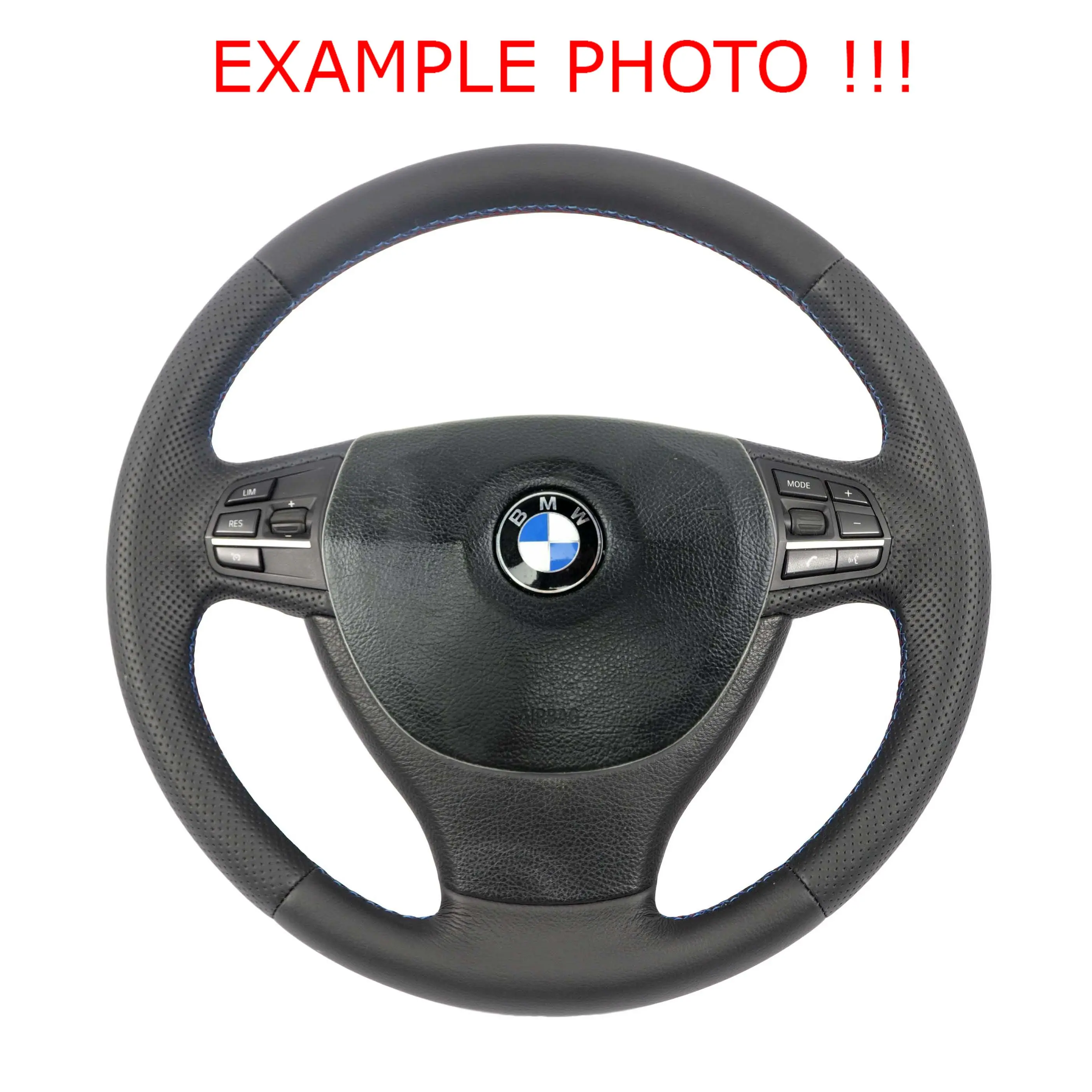 BMW F01 F07 GT F10 F11 NEU Schwarz Leder Lenkrad Lederlenkrad Drei Farben Fäden