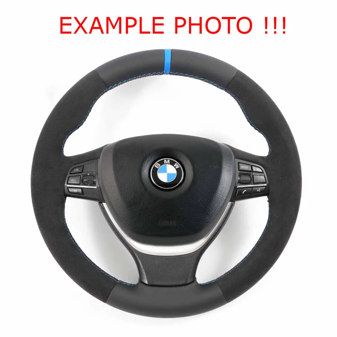 Sport Steering Wheel BMW F10 F11 F12 F07 GT F01 NEW Black Leather / Alcantara