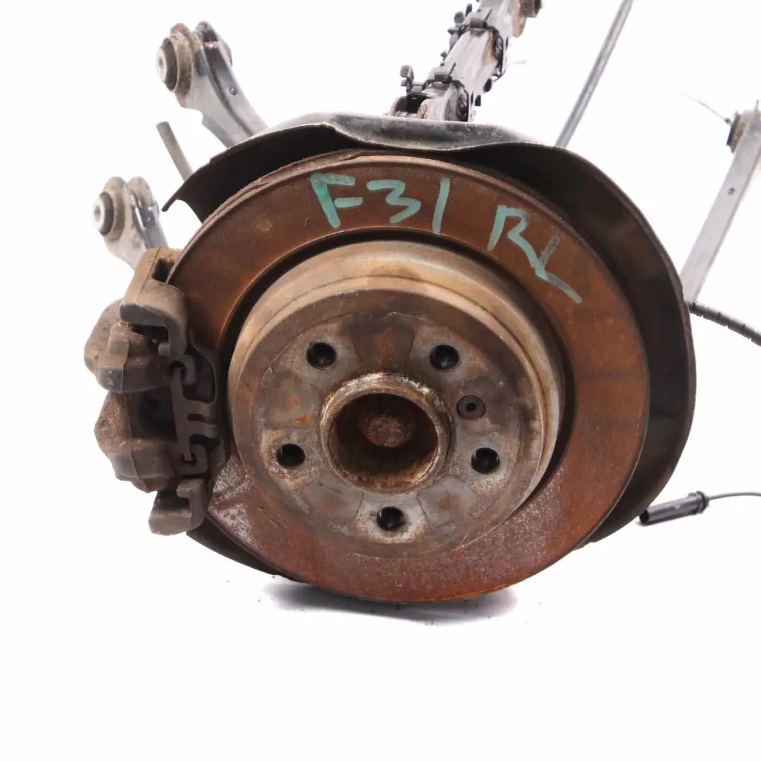 BMW F31 LCI 318i B38 Rear Left N/S Suspension Leg Brake Caliper Disc Wheel Hub