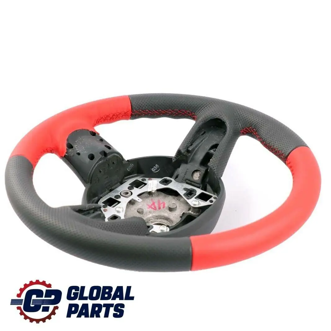 Mini Cooper One R55 R56 R57 R60 NEW Red Leather Sport Steering Wheel 3 Spoke