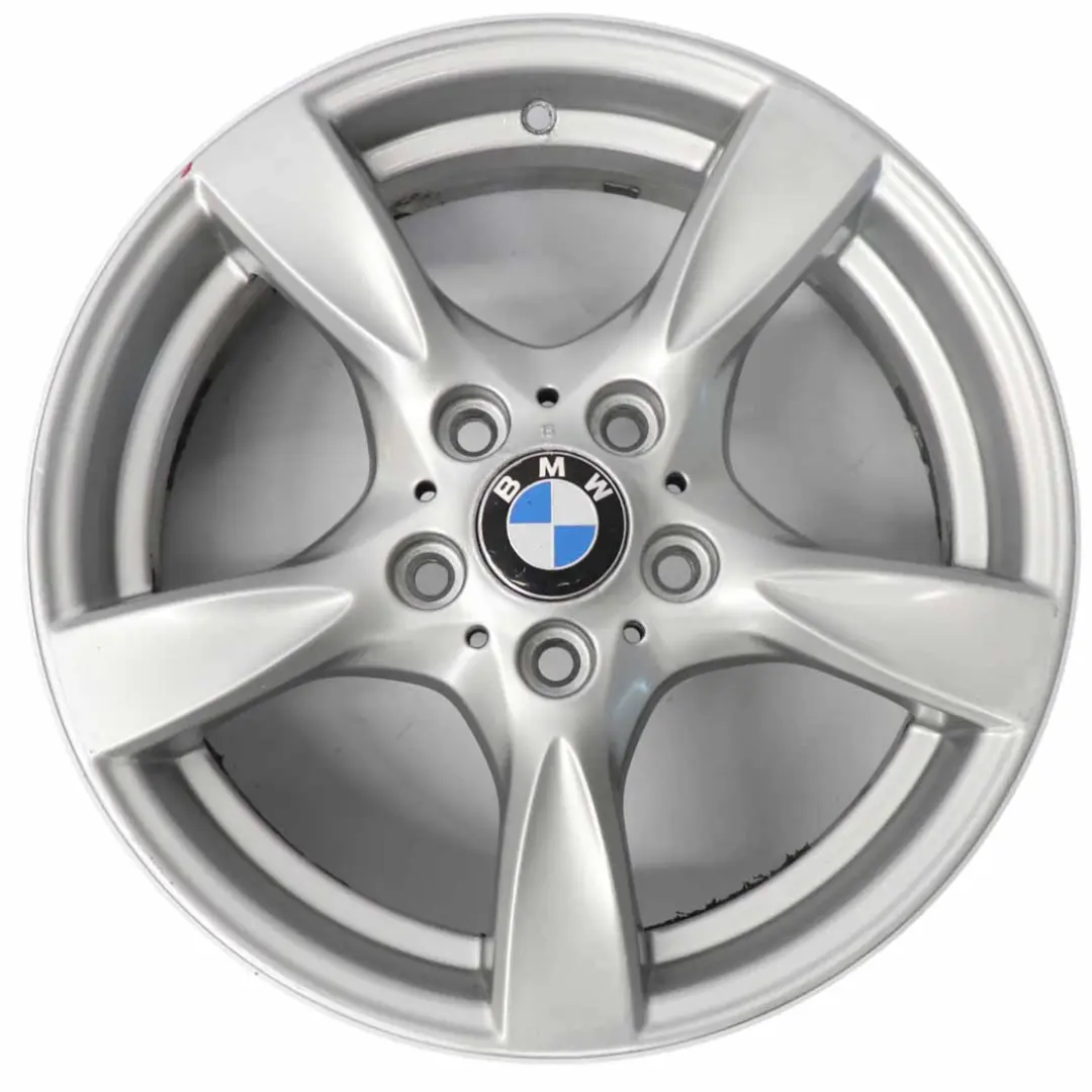 BMW E81 E82 E87 Silberne Leichtmetallfelge 17" Sternspeiche 371 7J ET:47 6795561