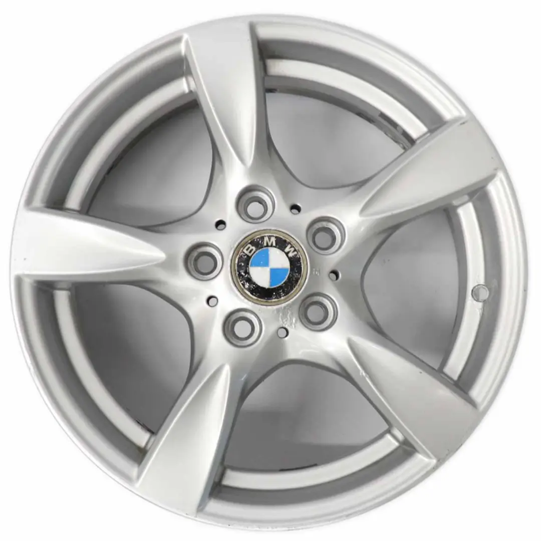 BMW E81 E82 E87 Silberne Leichtmetallfelge 17" Sternspeiche 371 7J ET:47 6795561