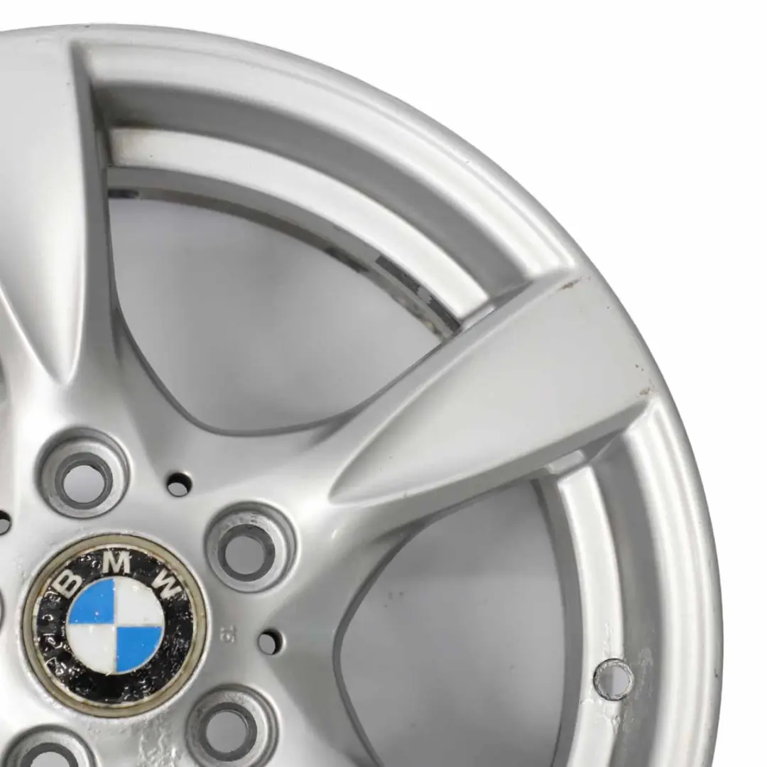 BMW E81 E82 E87 Silberne Leichtmetallfelge 17" Sternspeiche 371 7J ET:47 6795561