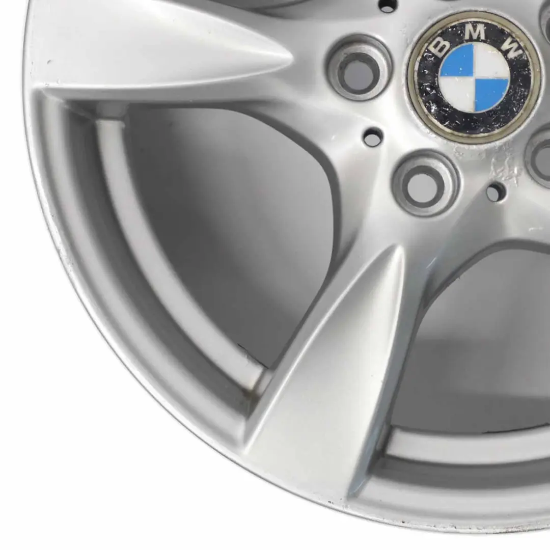 BMW E81 E82 E87 Silberne Leichtmetallfelge 17" Sternspeiche 371 7J ET:47 6795561