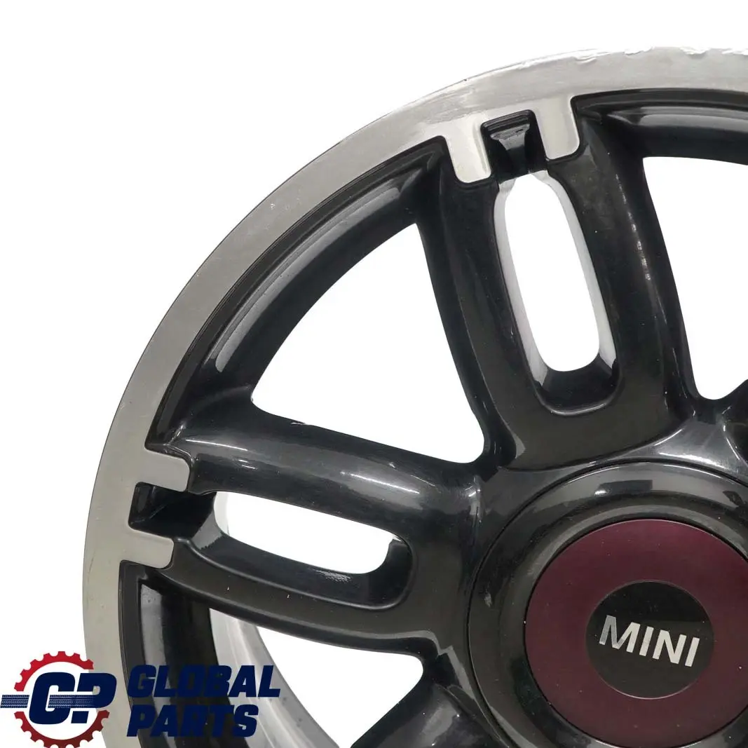 Mini Cooper One R55 R56 R57 Black Wheel Alloy Rim 17" 7J ET:48 Twin Spoke 128