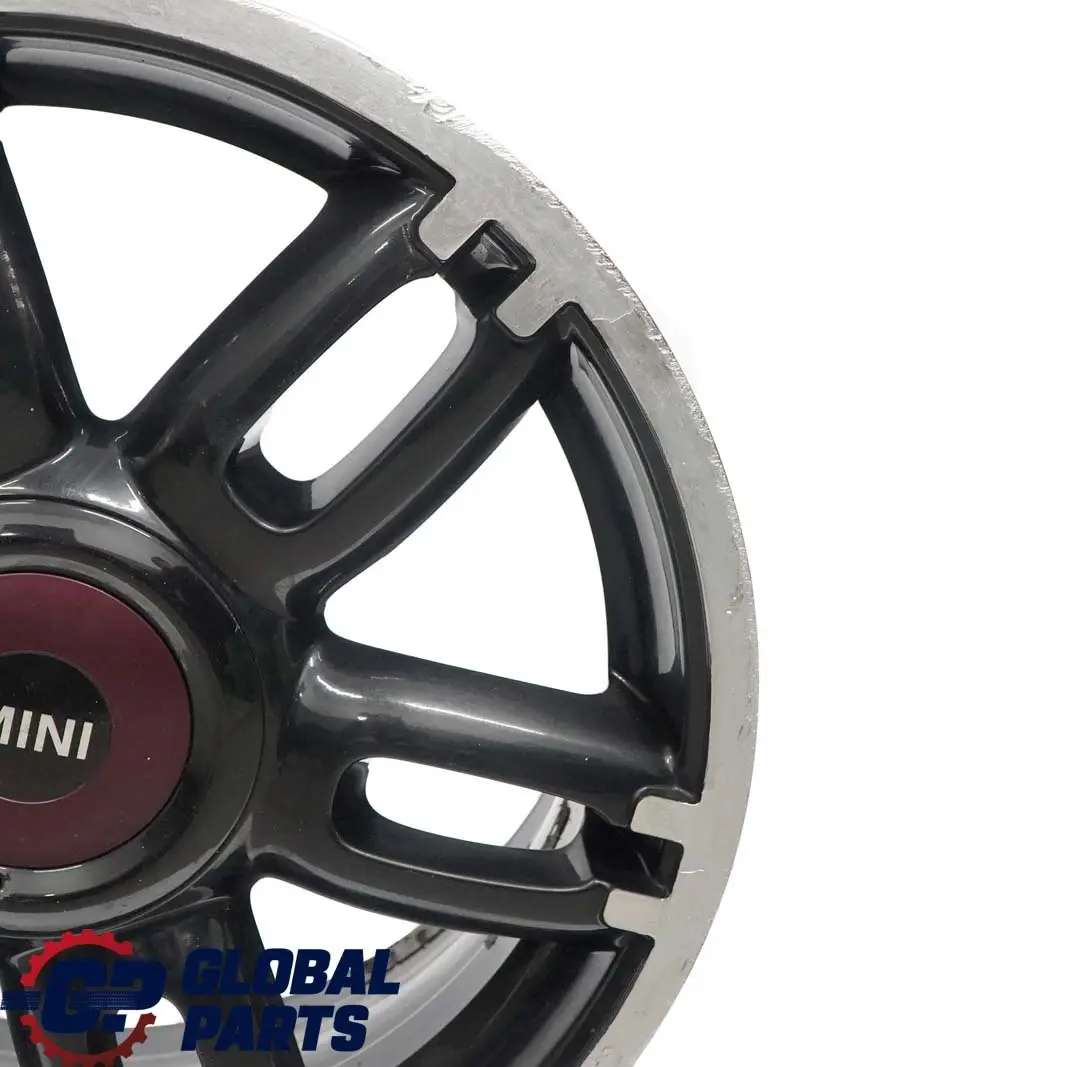 Mini Cooper One R55 R56 R57 Black Wheel Alloy Rim 17" 7J ET:48 Twin Spoke 128