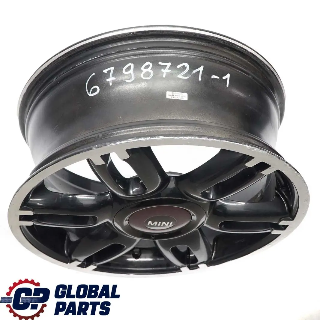 Mini Cooper One R55 R56 R57 Black Wheel Alloy Rim 17" 7J ET:48 Twin Spoke 128