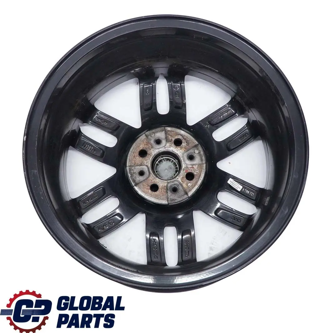 Mini Cooper One R55 R56 R57 Black Wheel Alloy Rim 17" 7J ET:48 Twin Spoke 128