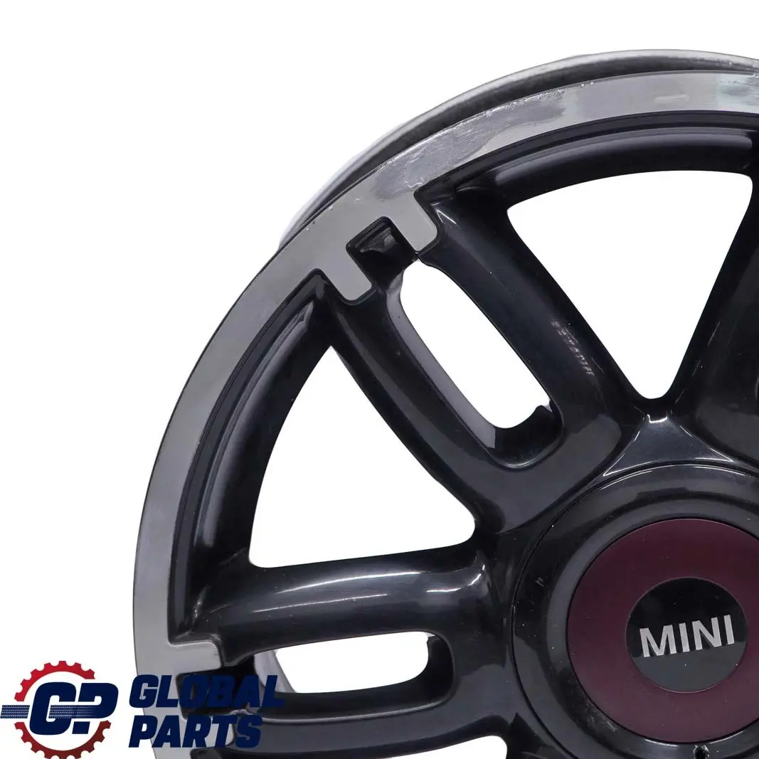 Mini Cooper One R55 R56 R57 Black Wheel Alloy Rim 17" ET:48 7J Twin Spoke 128