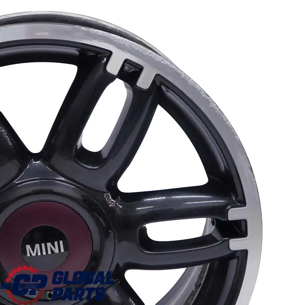 Mini Cooper One R55 R56 R57 Black Wheel Alloy Rim 17" ET:48 7J Twin Spoke 128