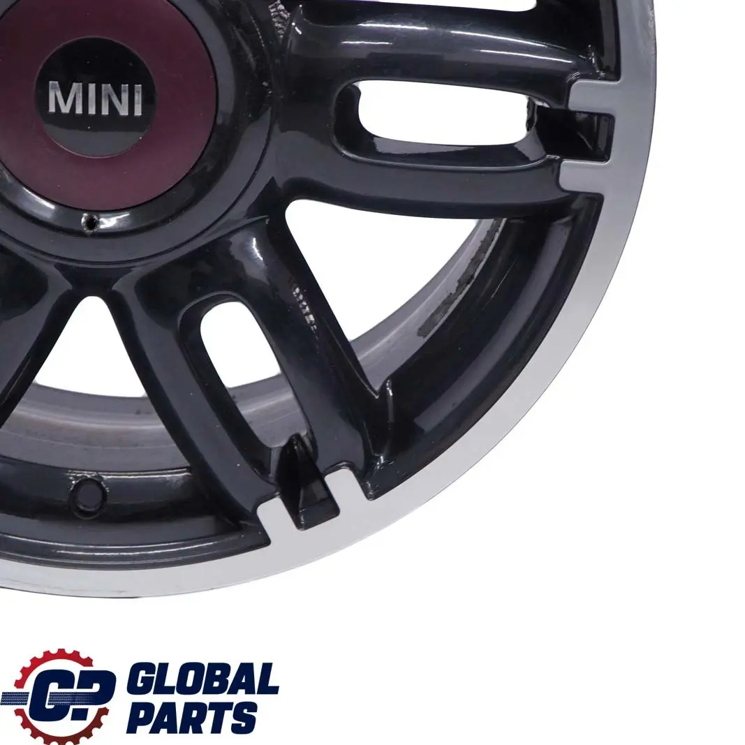 Mini Cooper One R55 R56 R57 Black Wheel Alloy Rim 17" ET:48 7J Twin Spoke 128