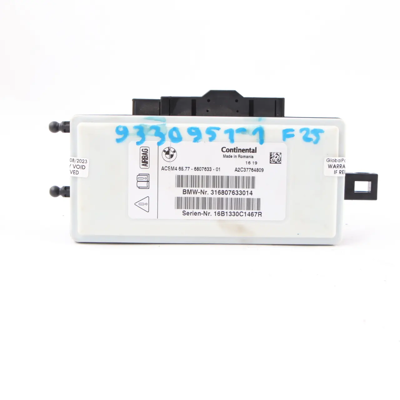 BMW F01 F07 F10 F11 F25 Módulo Aire Bolsa Unidad Control ECU Continental 6807633