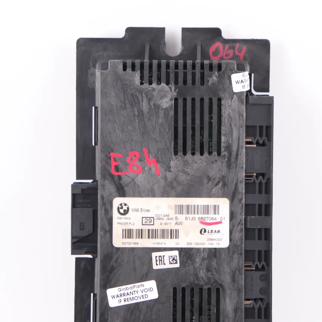 BMW X1 E84 Max Brose Footwell Light Module Control Unit ECU FRM3R PL2 6827064