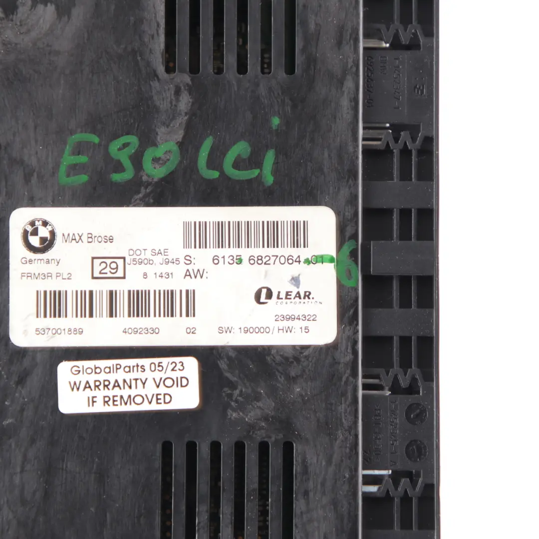 BMW E90 LCI Max Brose Módulo Luz de Pie Unidad de Control ECU FRM3R PL2 6827064