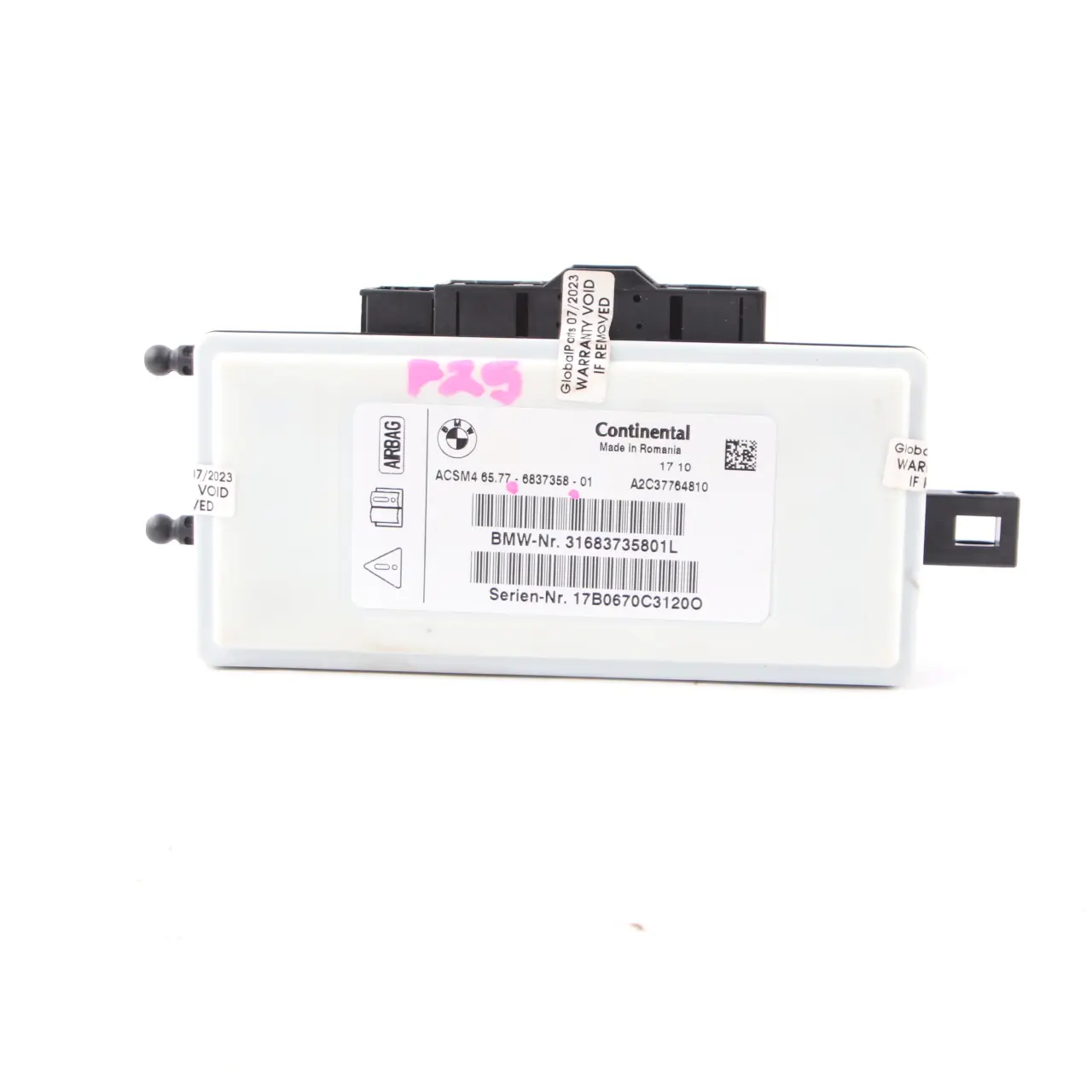 Módulo Airbag BMW F10 F12 F13 X3 F25 ECU Unidad de Control Air Bag 6837358