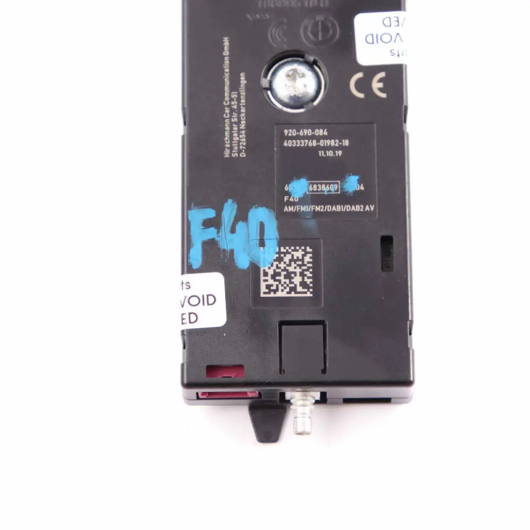 Amplificador Antena BMW F40 Aeral Diversity Control Unit FM DAB 6838609