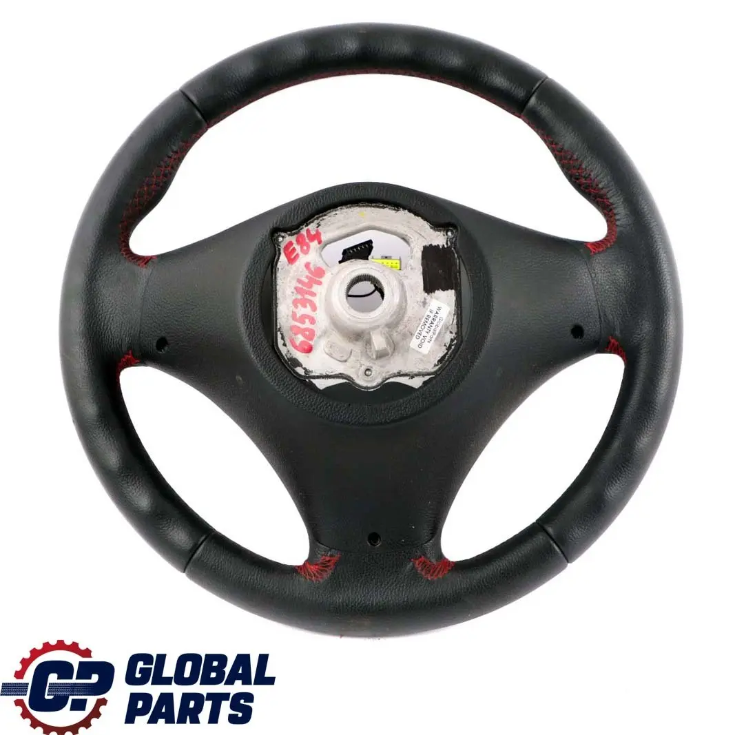 BMW X1 E84 Sport Black Leather Steering Wheel Red Threads Multifunction 6853135