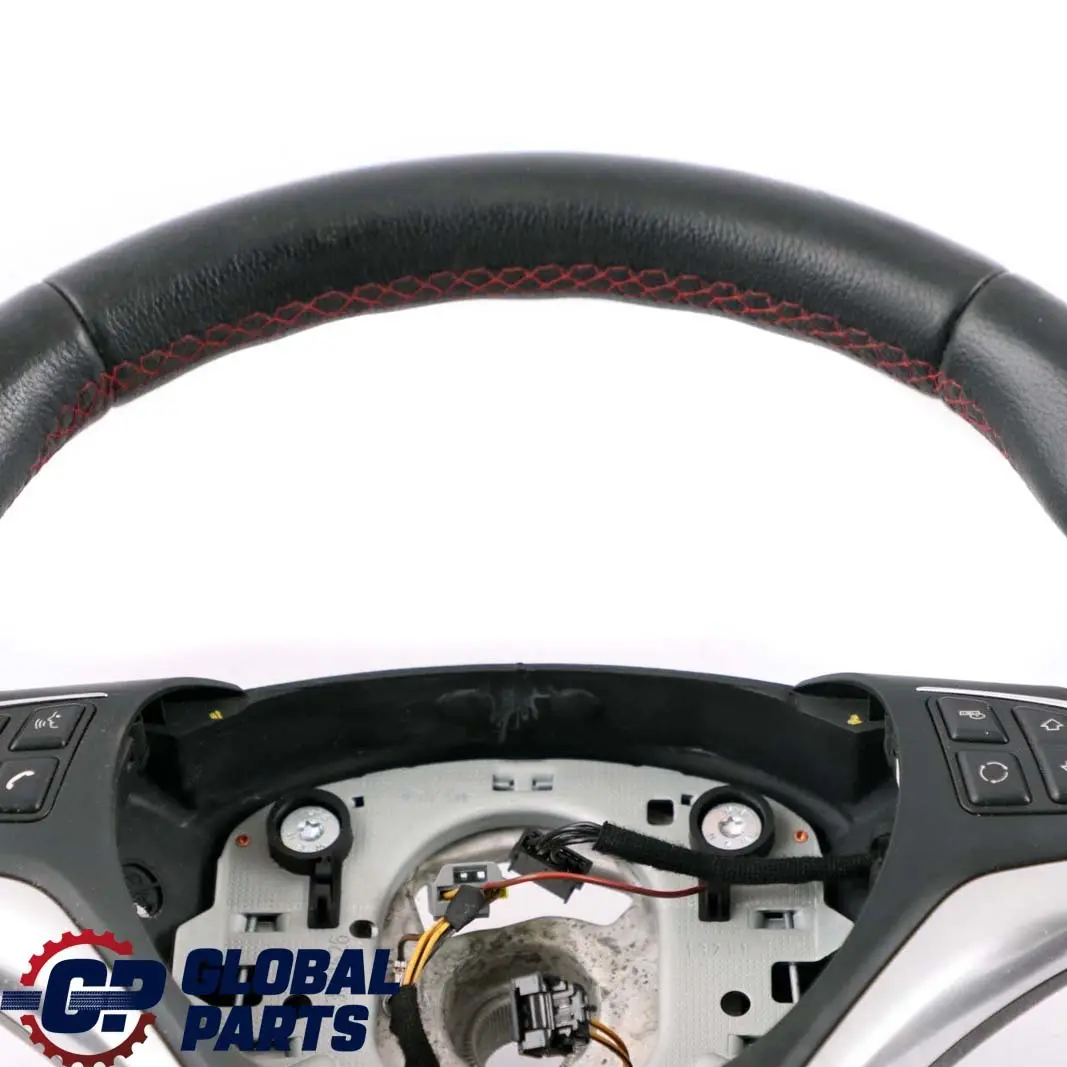 BMW X1 E84 Sport Black Leather Steering Wheel Red Threads Multifunction 6853135