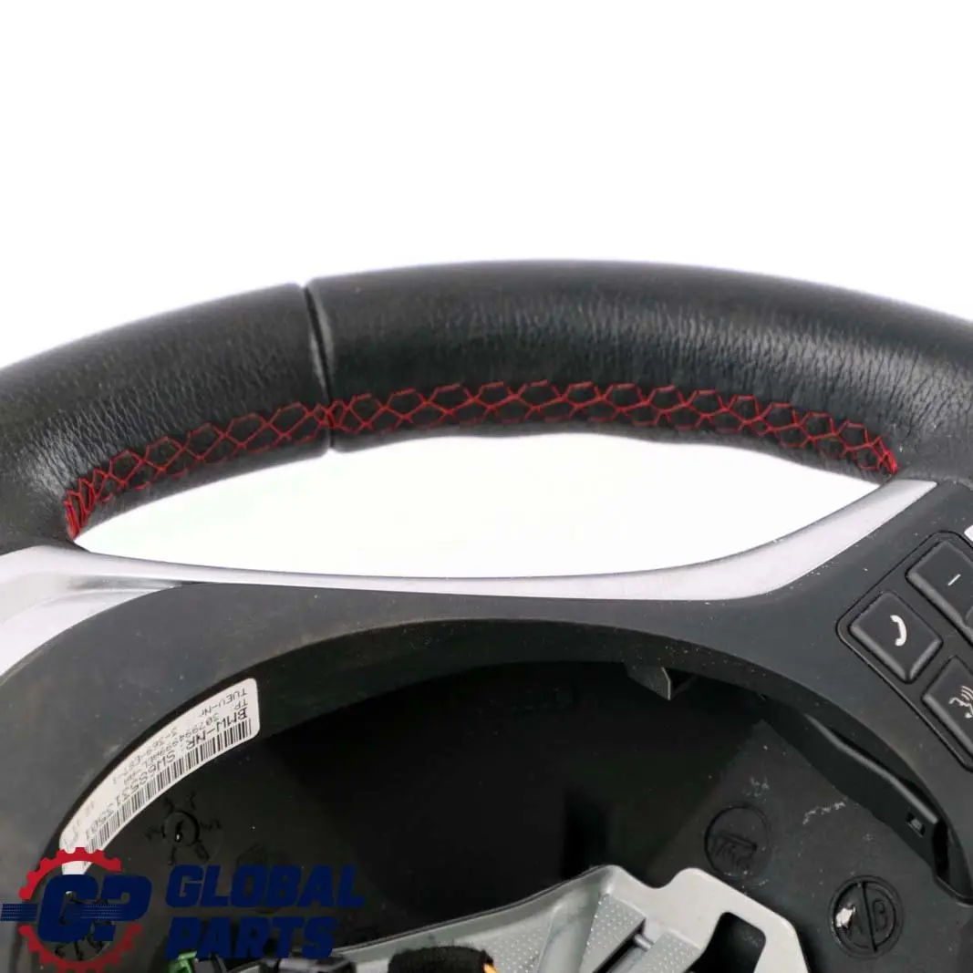 BMW X1 E84 Sport Black Leather Steering Wheel Red Threads Multifunction 6853135