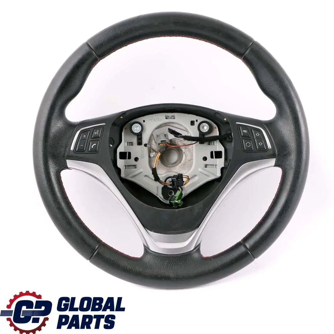 BMW X1 E84 Sport Black Leather Steering Wheel Red Threads Multifunction 6853135