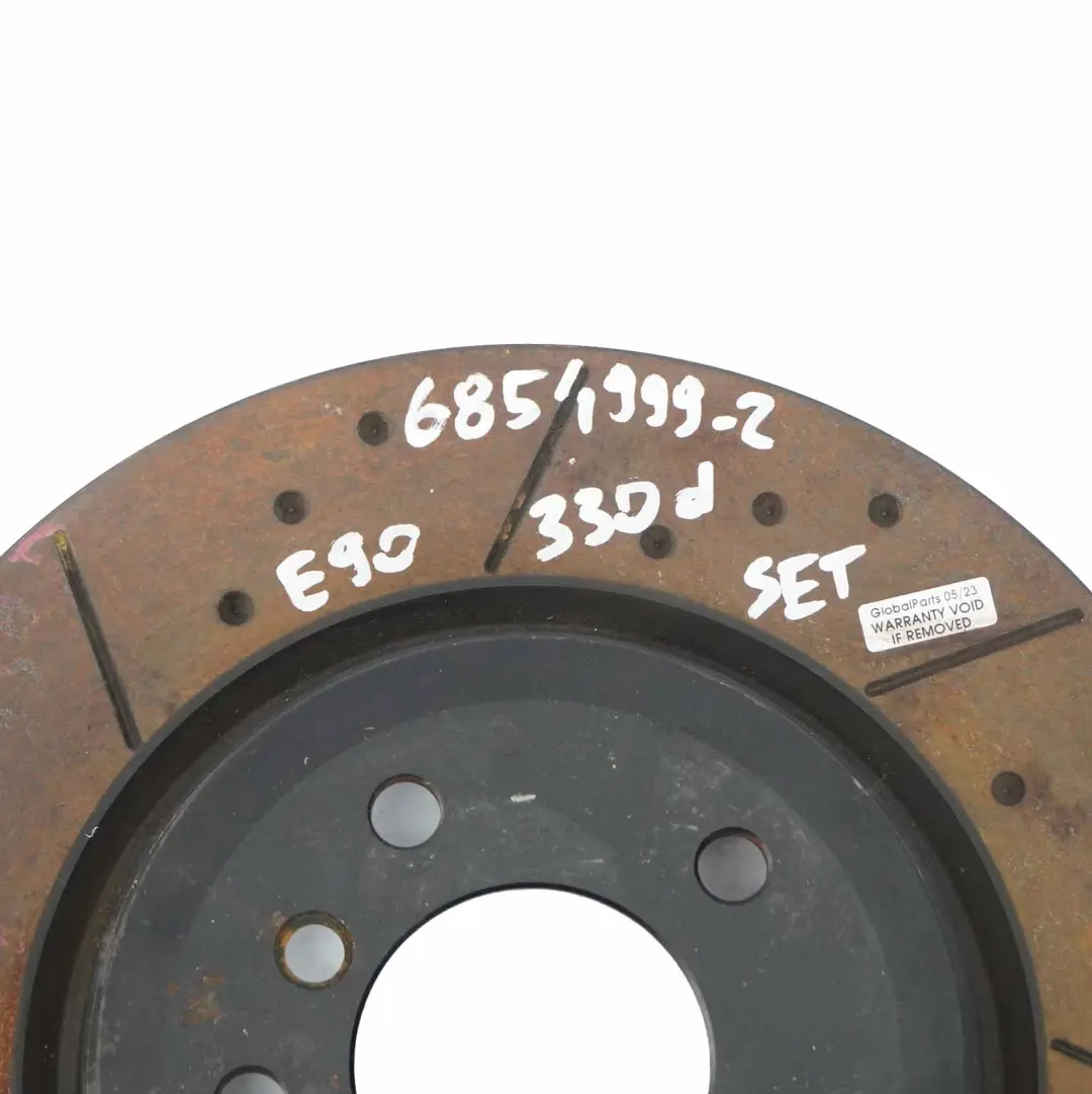 BMW E87 E90 E91 Rueda Delantera Izquierda Derecha Freno Ventilado Discos 330X24