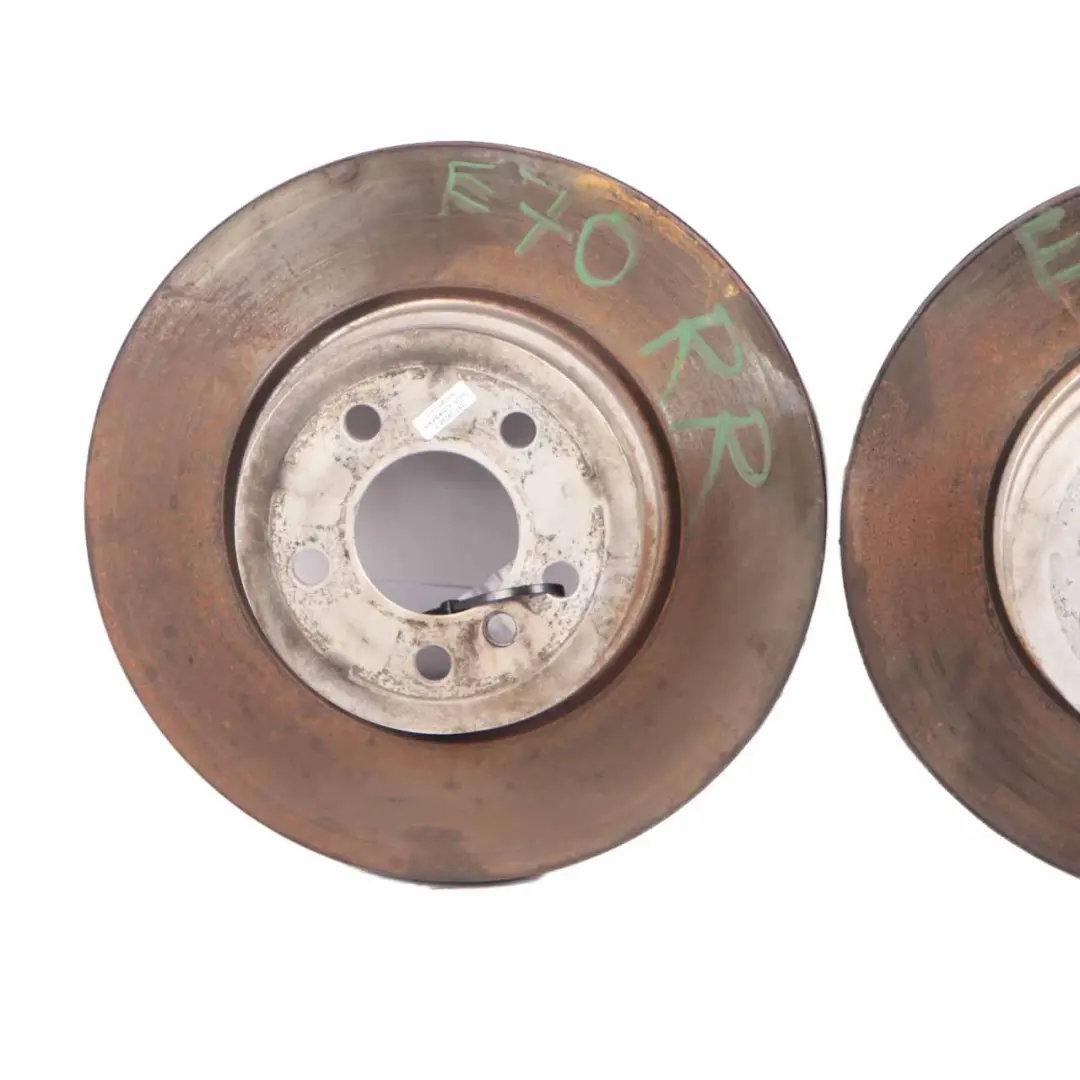 Brake Disc Set BMW X5 E70 Rear Left Right N/O/S Wheel Ventilated Brake 6868940