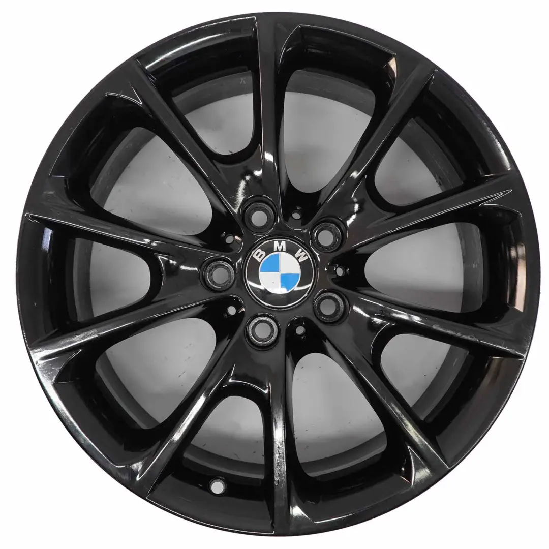 BMW F30 F32 F33 LCI Llanta aleación negra 18" 8.5J ET:47 V-Spoke 398 6874821