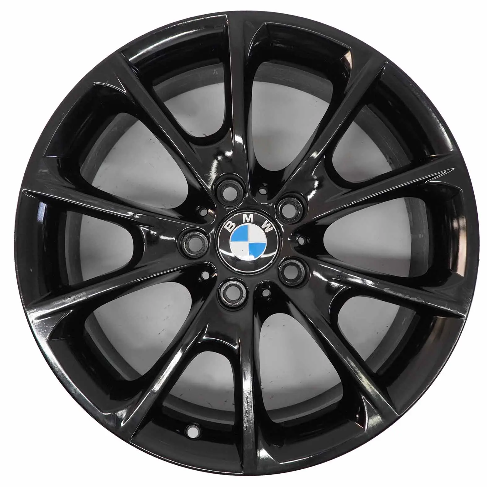 BMW F30 F32 F33 LCI Llanta aleación negra 18" 8.5J ET:47 V-Spoke 398 6874821