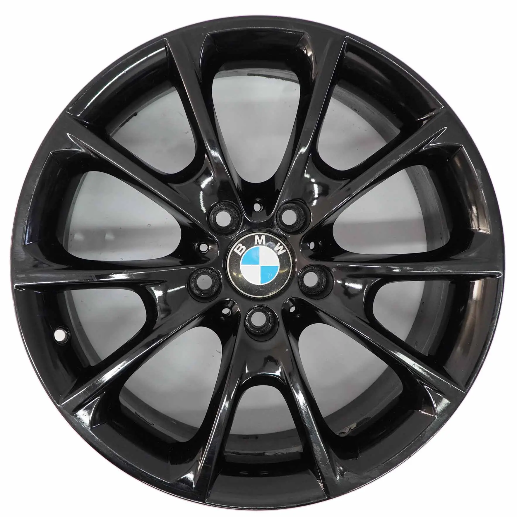 BMW F30 F32 F33 LCI Black Alloy Wheel 18" 8.5J ET:47 V-Spoke Styling 398 6874821