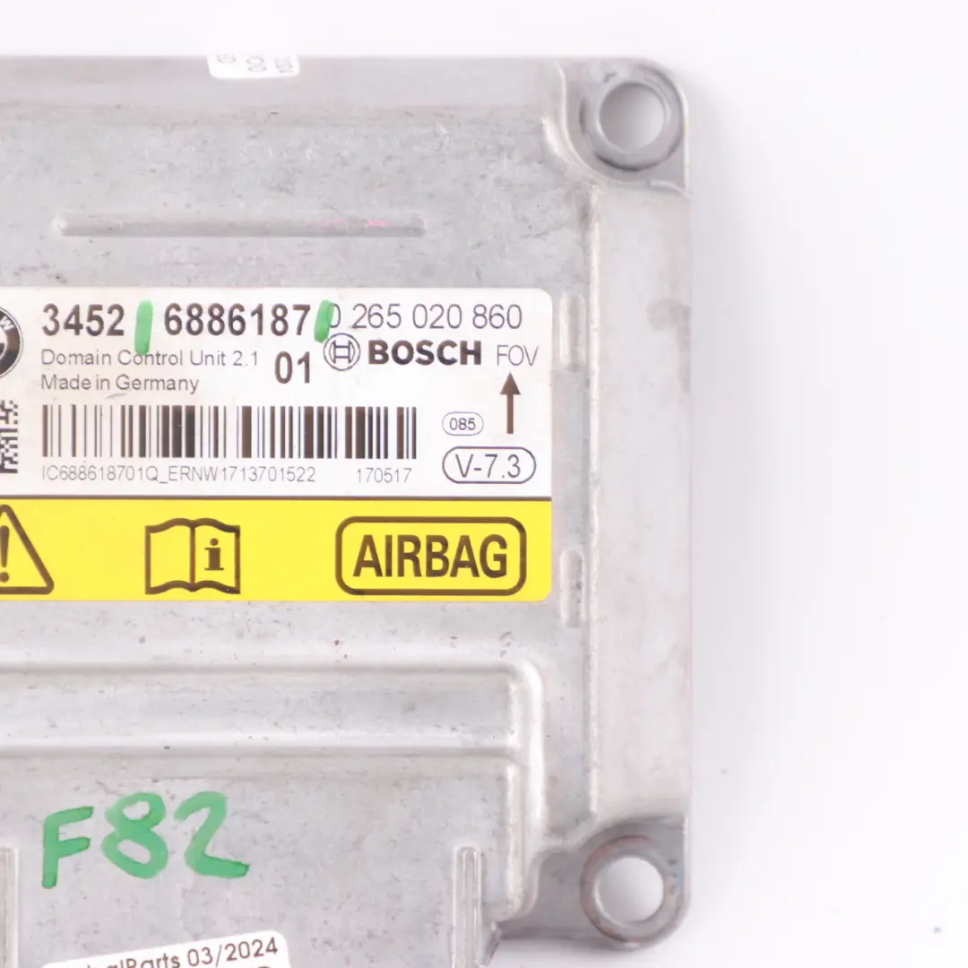 BMW F20 F21 F30 F31 F32 ECU ICM Moduł Sensor Poduszki Airbag 6886187