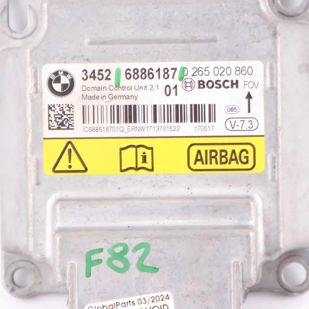 BMW F20 F21 F30 F31 F32 ECU ICM Moduł Sensor Poduszki Airbag 6886187