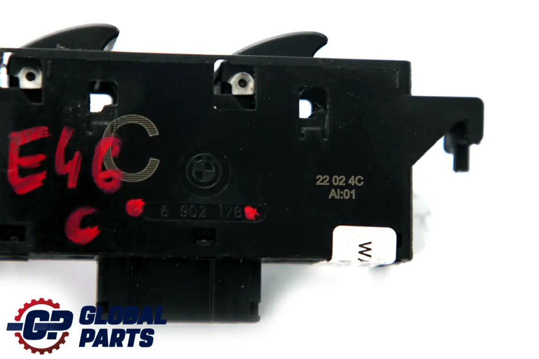 BMW 3 Series E46 Window Lifter Switch Passenger's Side Trim Panel 6902178