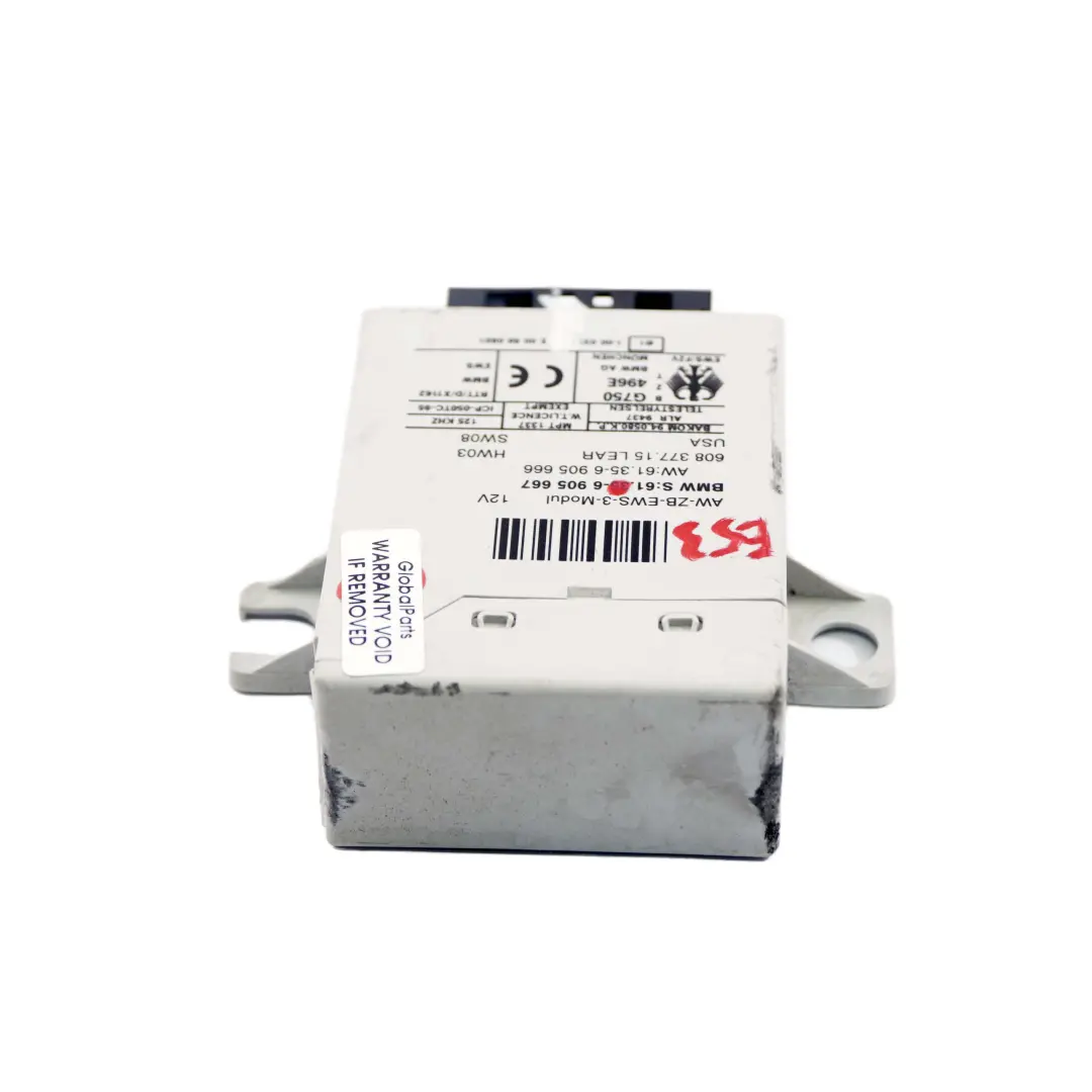 BMW E46 E53 E83 EWS 3 III ECU Inmovilizador Unidad Control Encend Módulo 6905667