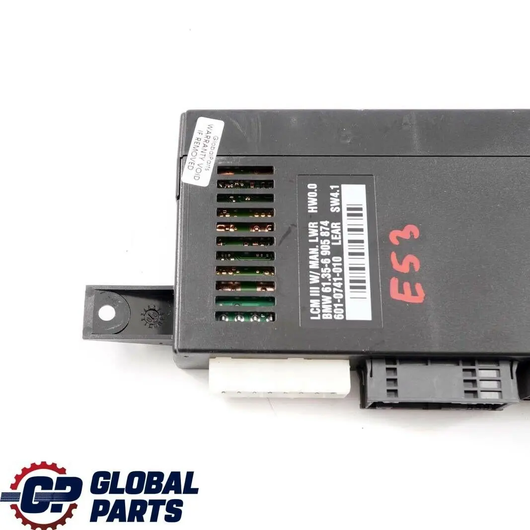 BMW X5 E53 Light Check Module Control Unit ECU Lear LCM III W / MAN. LWR 6905874