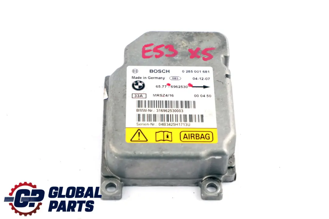 BMW E46 E53 Unidad de control de aire lateral ECU Module 6912755 6962530