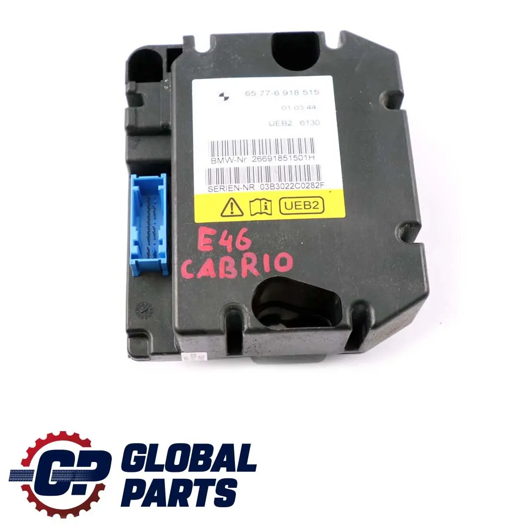 BMW E46 Convertible Sensor vuelco Unidad Control Módulo 6918515