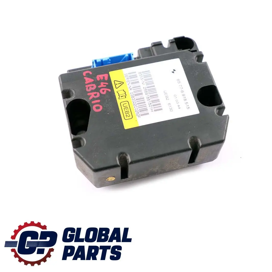 BMW E46 Convertible Sensor vuelco Unidad Control Módulo 6918515