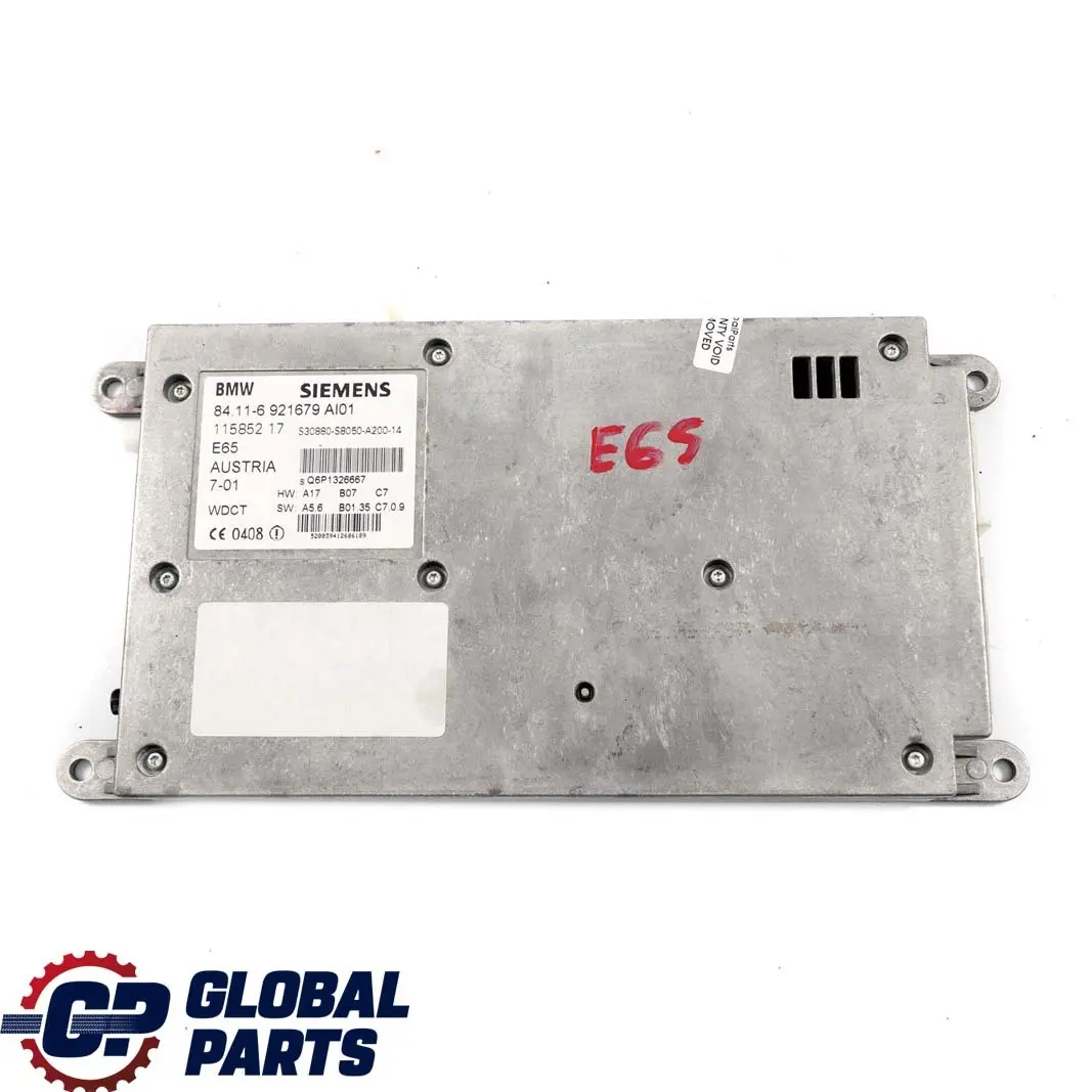 BMW E65 E66 E67 Módulo ECU transmisor-receptor teléfono Siemens 6921679