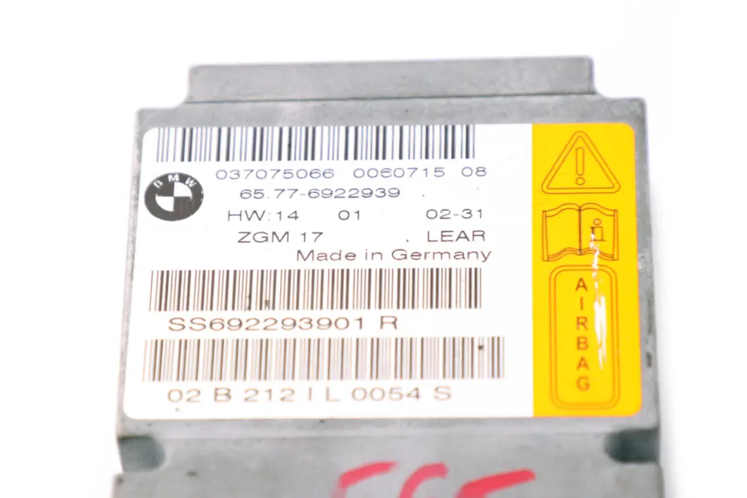 BMW 7 Series E65 E66 E67 Gateway Module Sensor Airbag Control Module 6922939