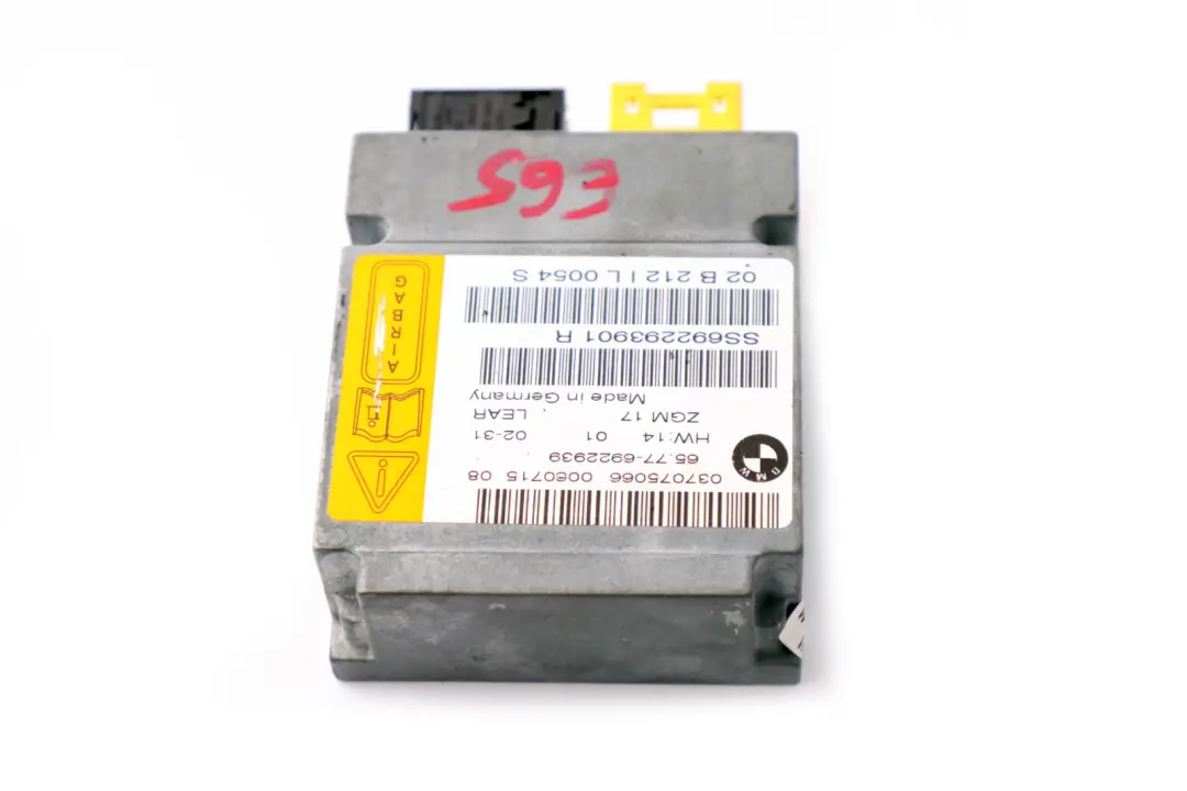 BMW 7 Series E65 E66 E67 Gateway Module Sensor Airbag Control Module 6922939