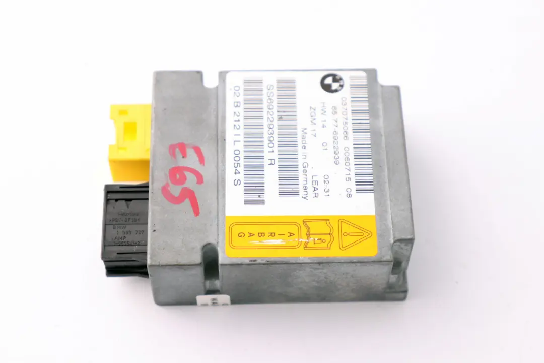 BMW 7 Series E65 E66 E67 Gateway Module Sensor Airbag Control Module 6922939