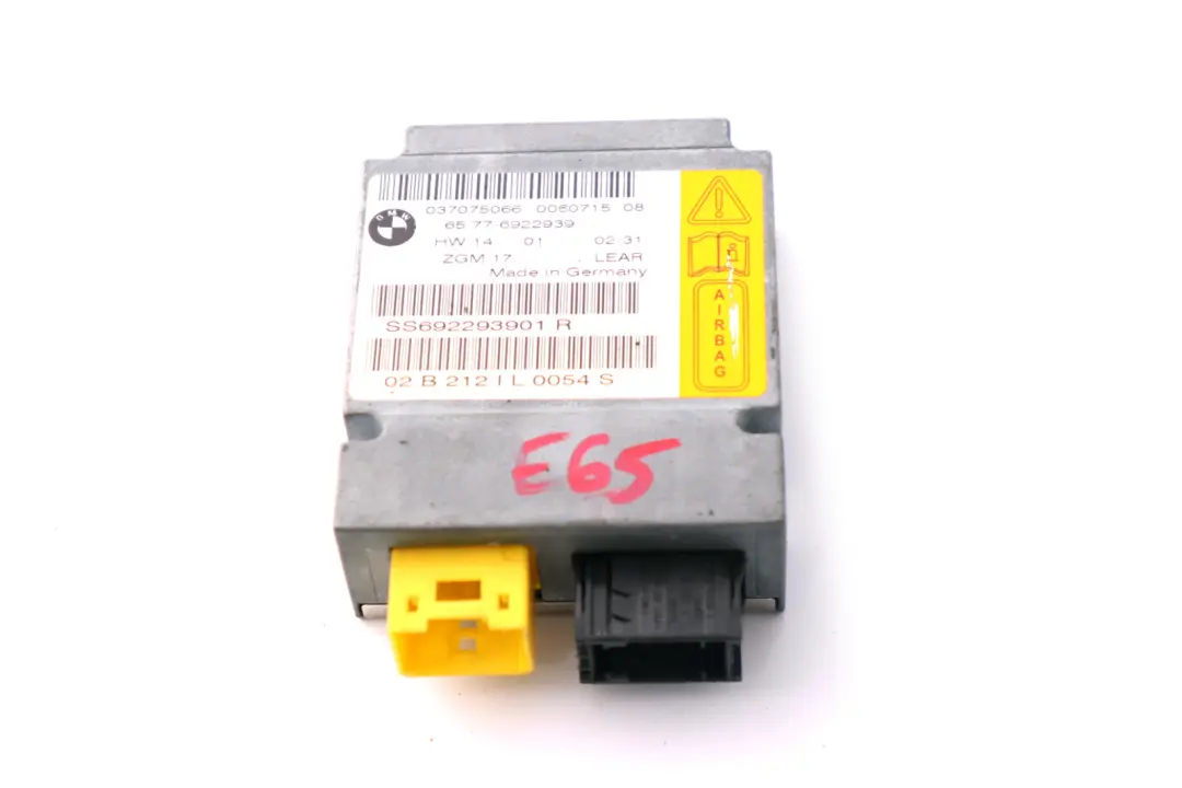 BMW 7 Series E65 E66 E67 Gateway Module Sensor Airbag Control Module 6922939