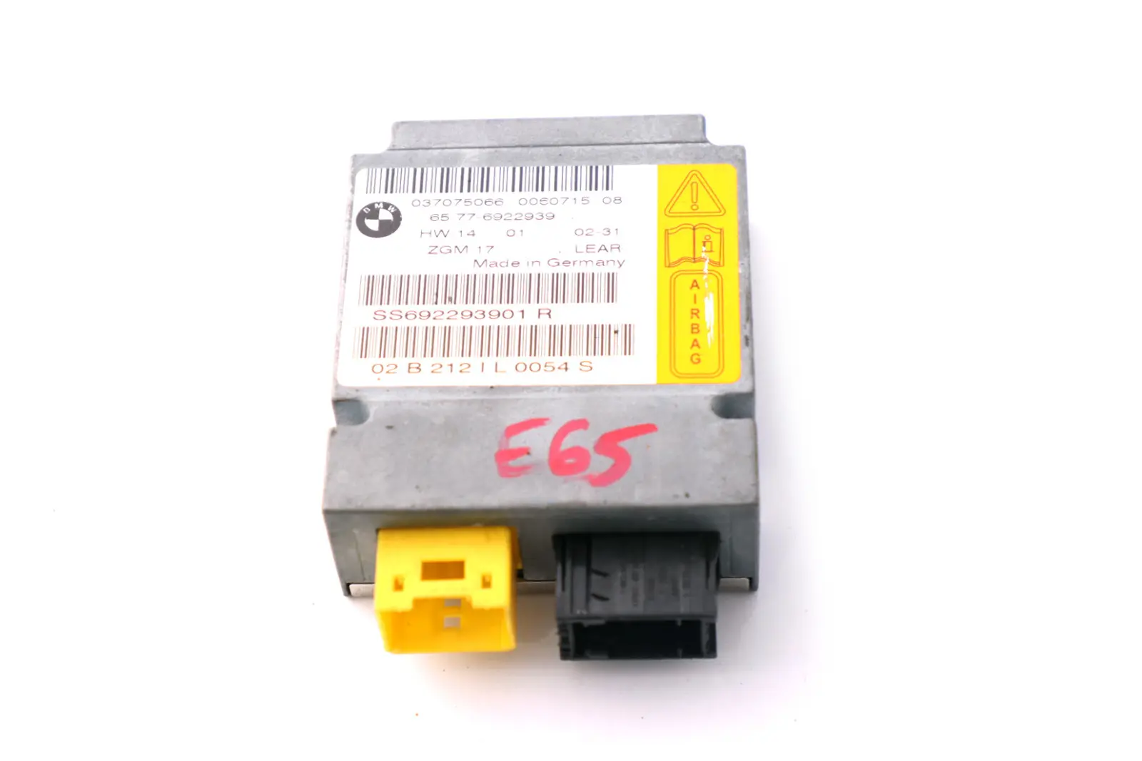 BMW 7 Series E65 E66 E67 Gateway Module Sensor Airbag Control Module 6922939