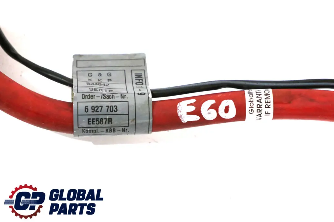 BMW 5 Series E60 E61 Battery Cable Lead Positive Underfloor 6927703
