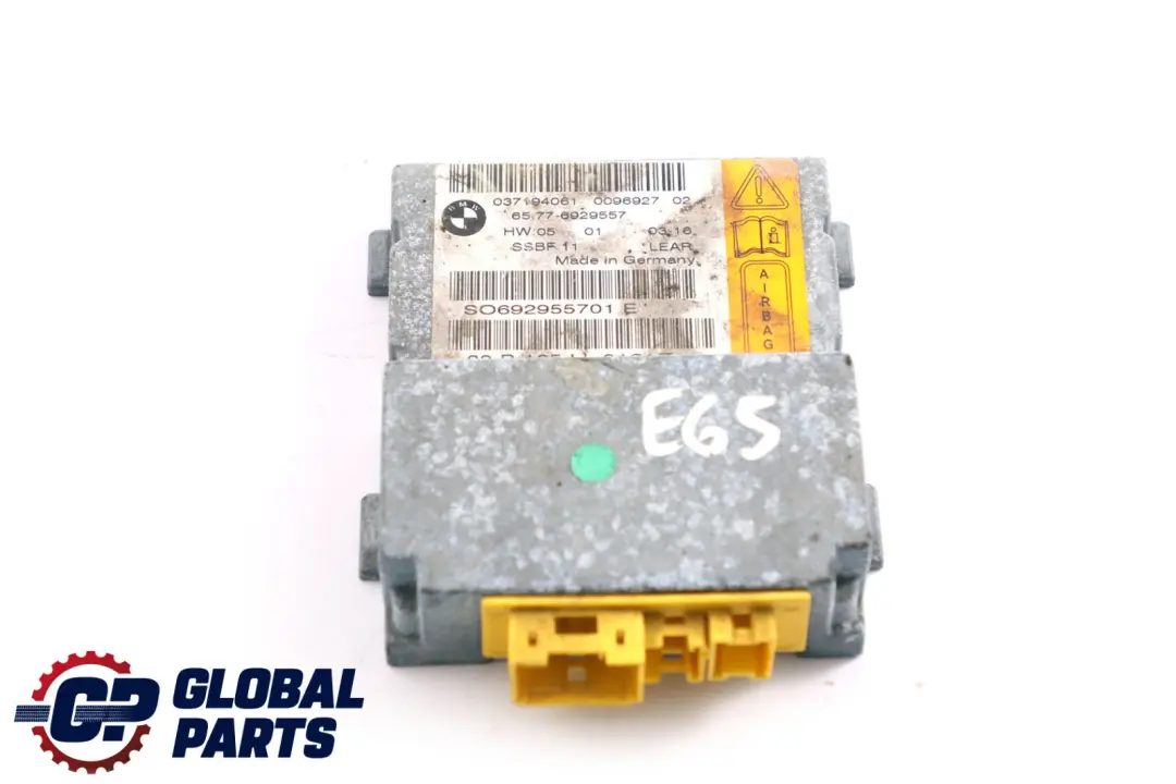 BMW 7 Series E65 E66 Driver's Seat Airbag Sensor Control Unit Module 6929557