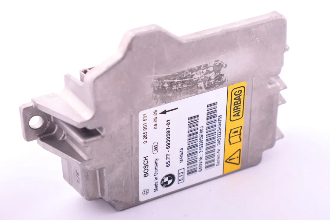 BMW E81 E87 E90 E91 Unidad De Control Airbag ECU NO CRASH DATA 6930597