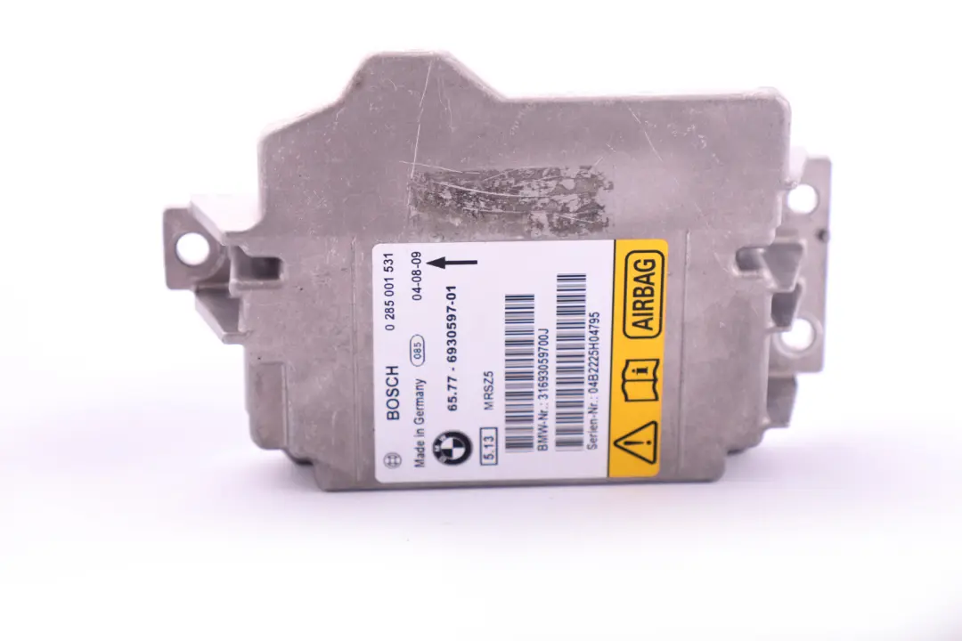 BMW E81 E87 E90 E91 Unidad De Control Airbag ECU NO CRASH DATA 6930597