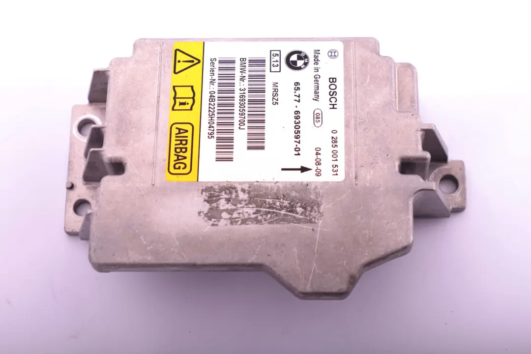 BMW E81 E87 E90 E91 Unidad De Control Airbag ECU NO CRASH DATA 6930597