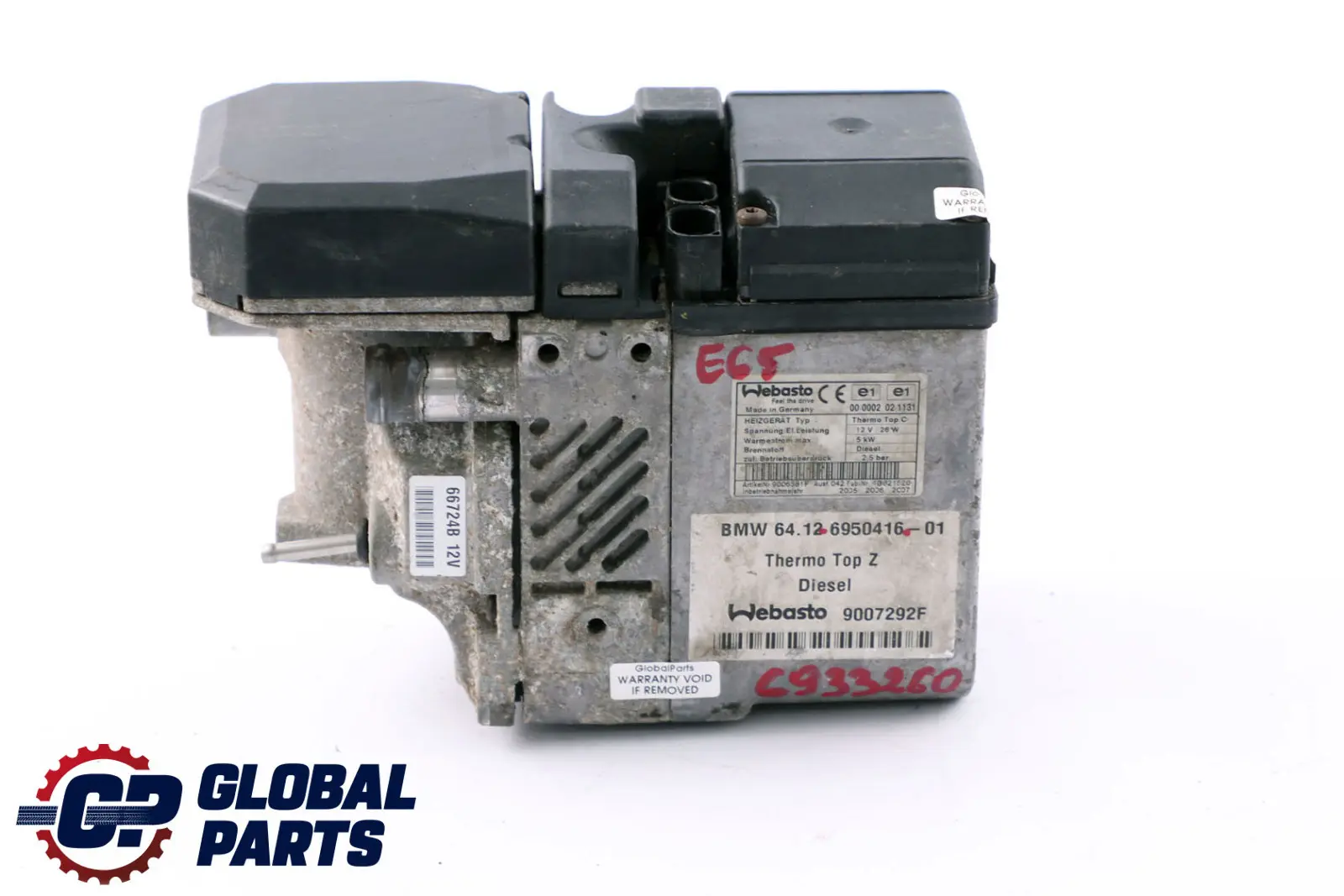 BMW 7 Series E65 E66 Diesel Webasto Additional Heater 6933260 6950416